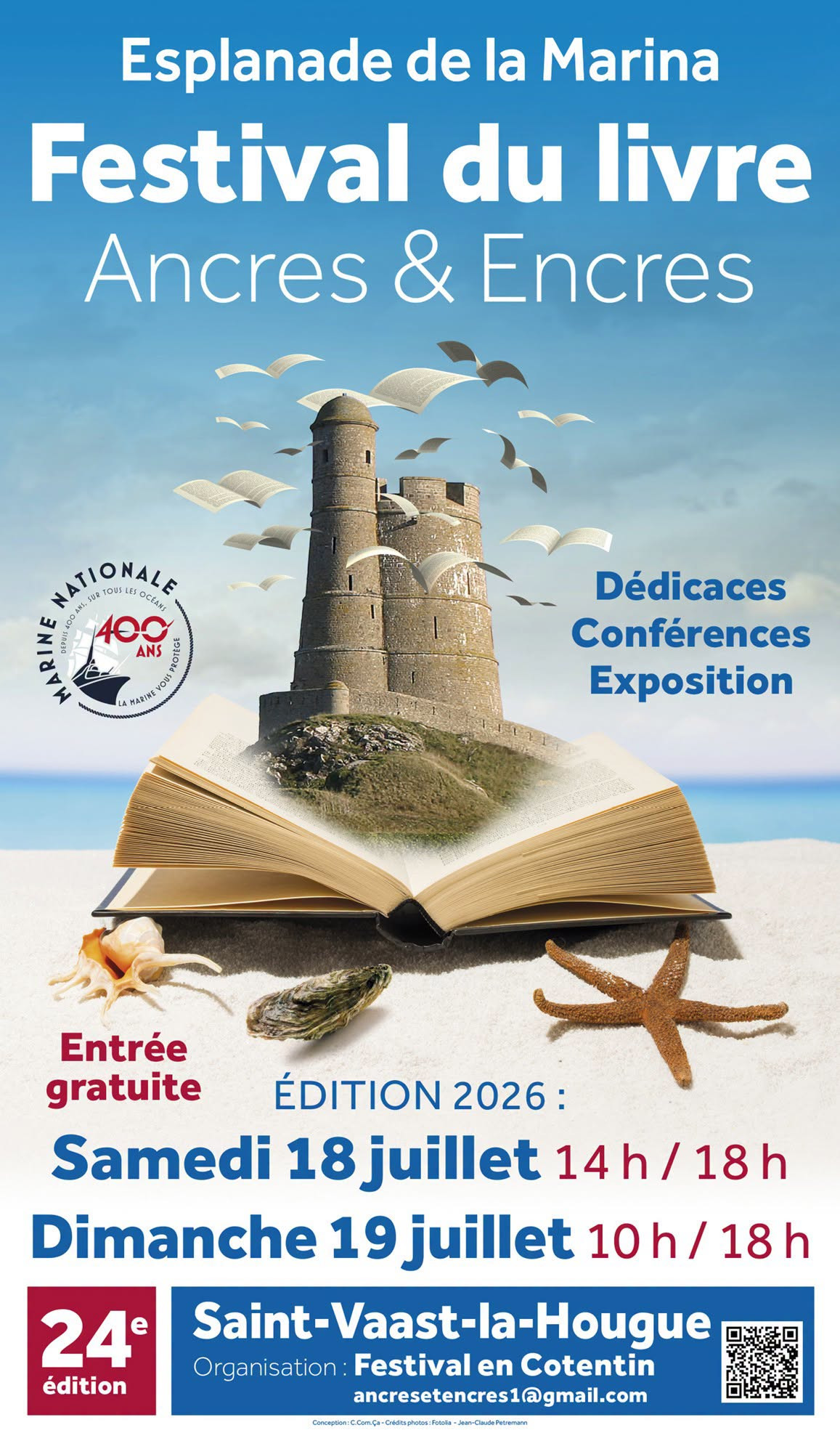 Affiche : Festival du livre Ancres & Encres - Saint-Vaast-la-Hougue